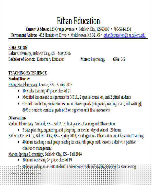 Unlock Your Potential with Free Teacher Resume Templates Microsoft Word