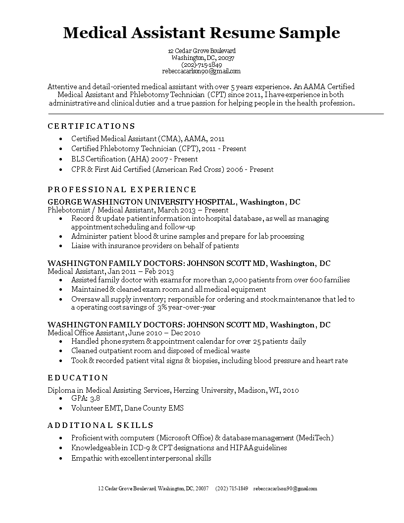 Effective Functional Resume Examples Medical Assistant: Crafting Your Path to Success