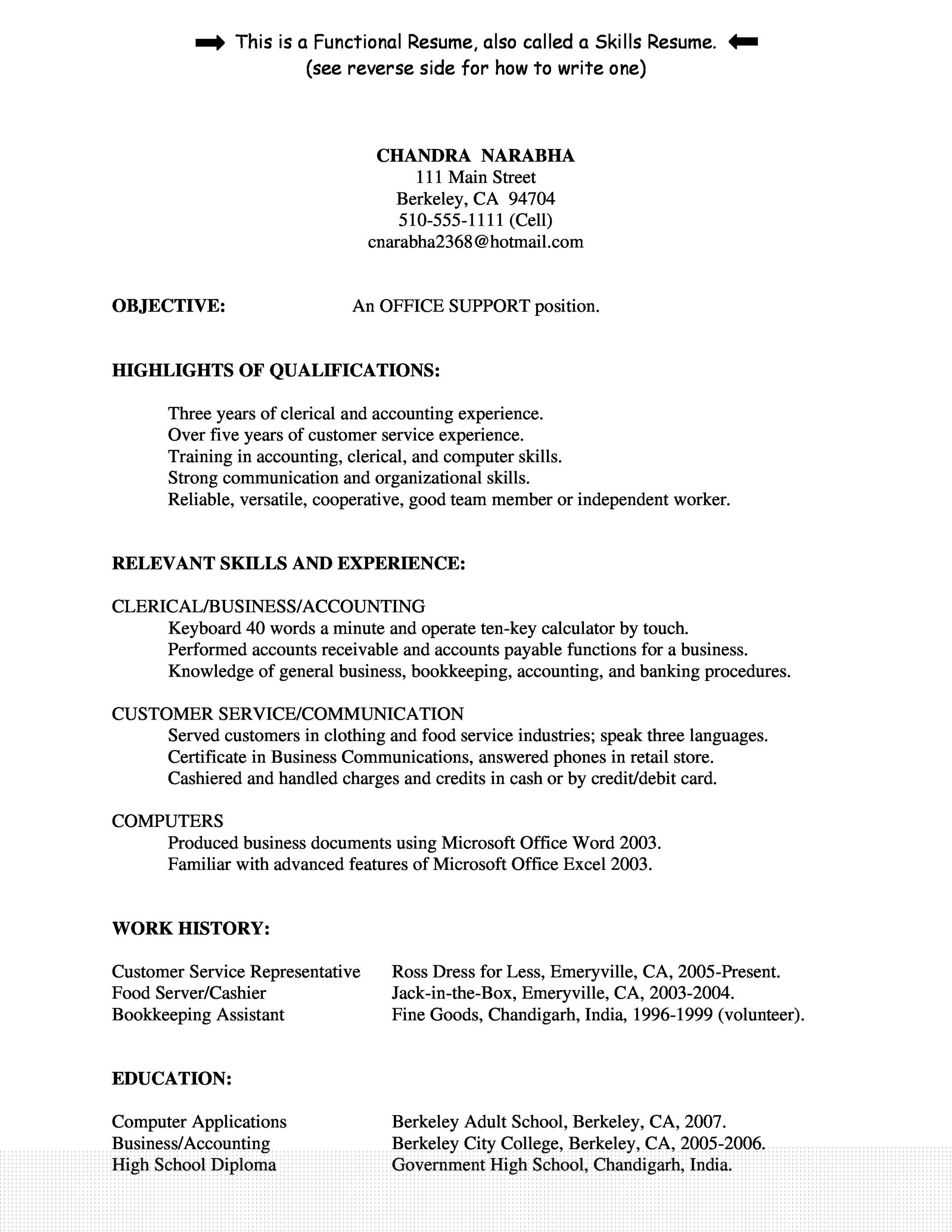 Unlock Your Potential: A Comprehensive Guide to the Functional Resume Template For Customer Service