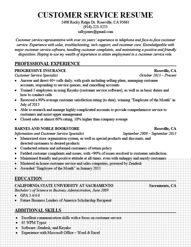 Essential Good Resume Examples Customer Service to Land Your Dream Job