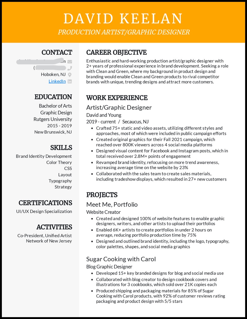How to Craft an Impressive Graphic Design Resume No Experience: Tips and Examples