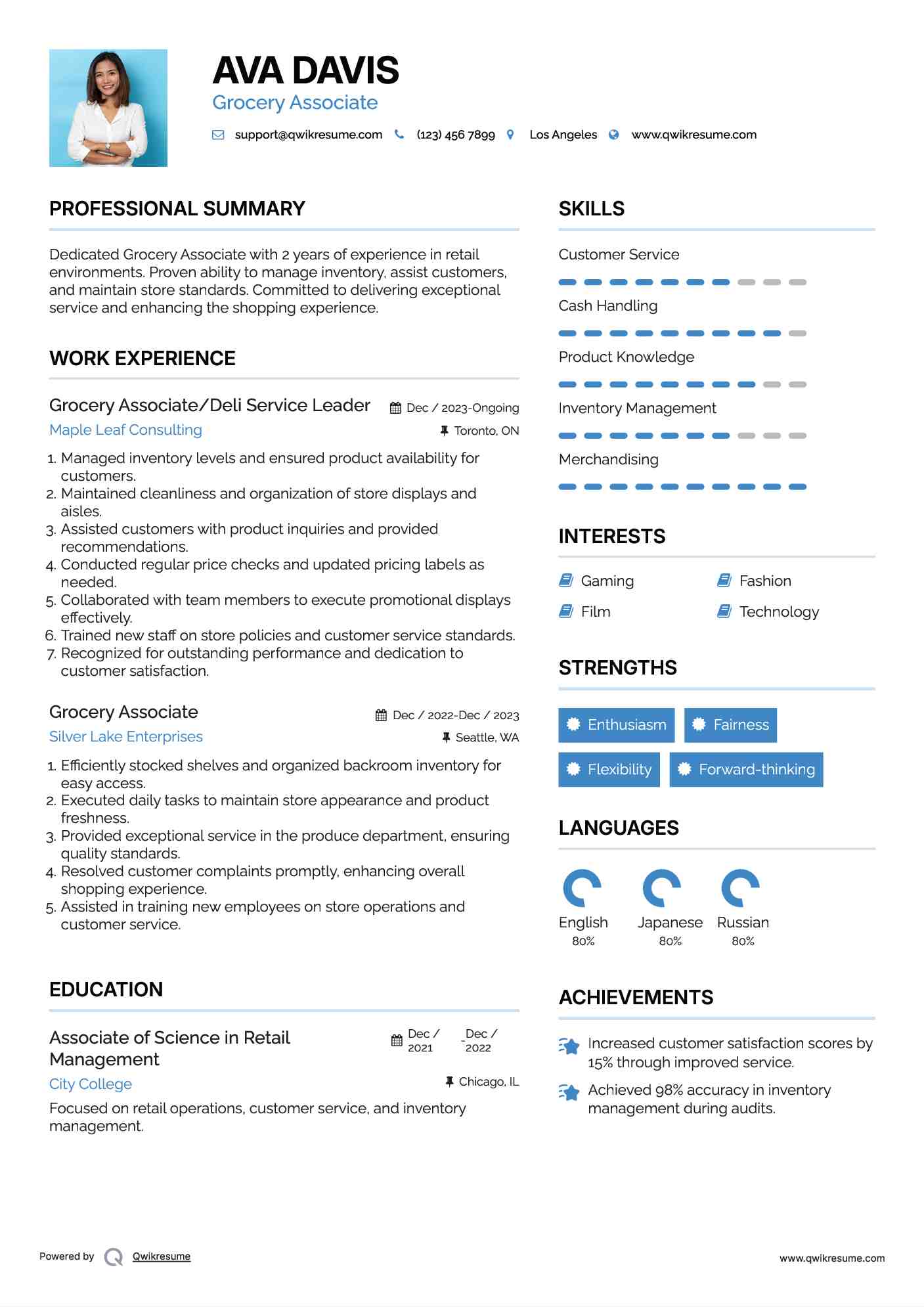 Crafting the Perfect Grocery Sales Associate Resume: Tips and Examples for Success