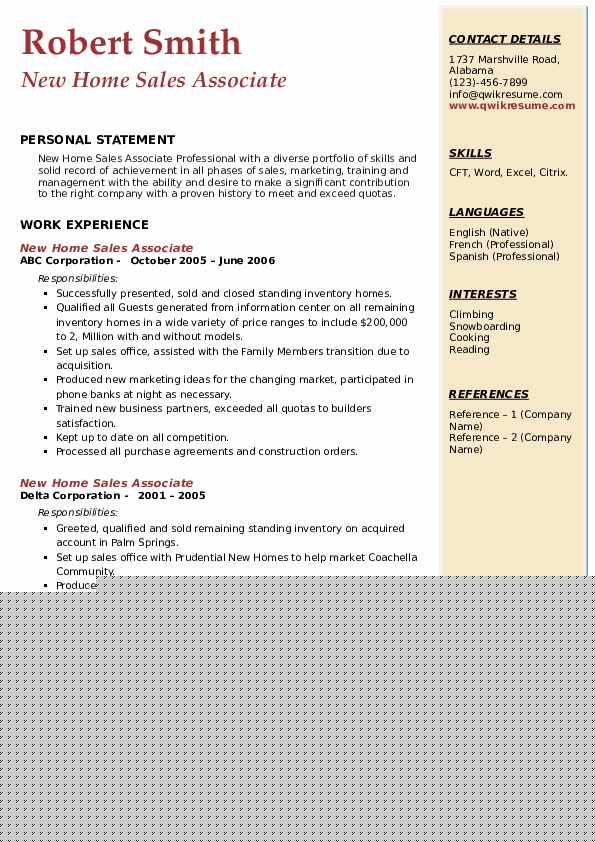 Crafting the Perfect Home Sales Associate Resume: Tips and Examples
