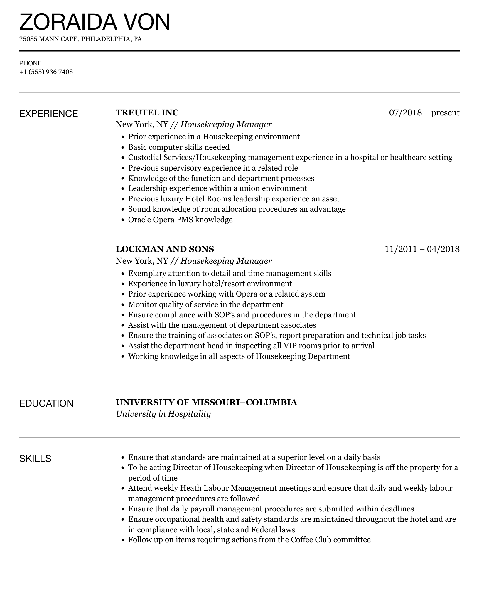Crafting an Eye-Catching Hospital Housekeeping Manager Resume: Tips and Strategies for Success