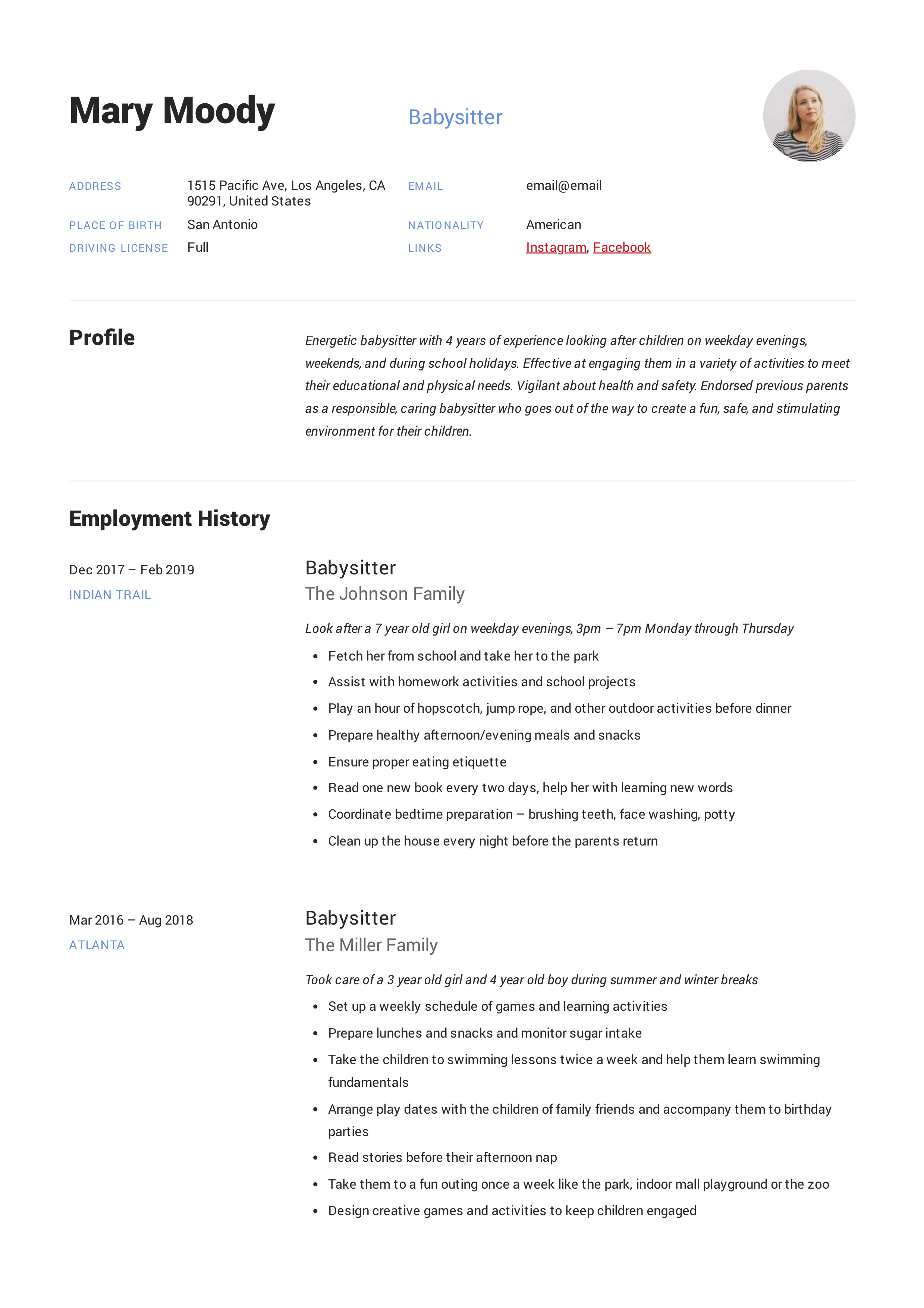 Creating an Impressive Housekeeping And Babysitting Resume: Tips and Examples