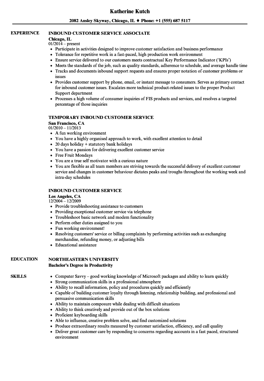 Essential Inbound Customer Service Resume Examples to Land Your Dream Job