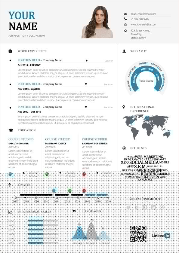 Enhance Your Job Applications with an Infographic Resume Template Microsoft Word