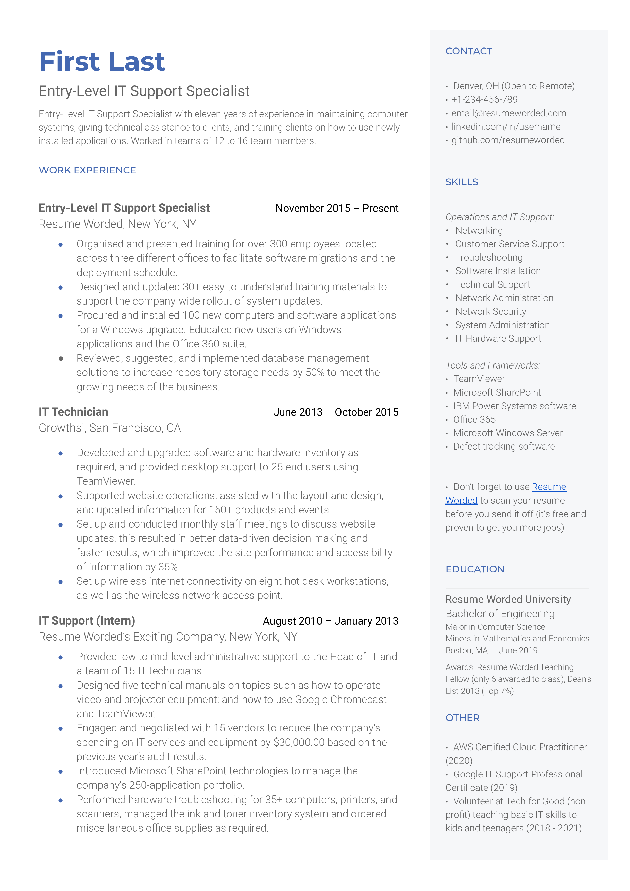 Top Tips and Insights: Crafting Effective Information Technology Resume Profile Examples