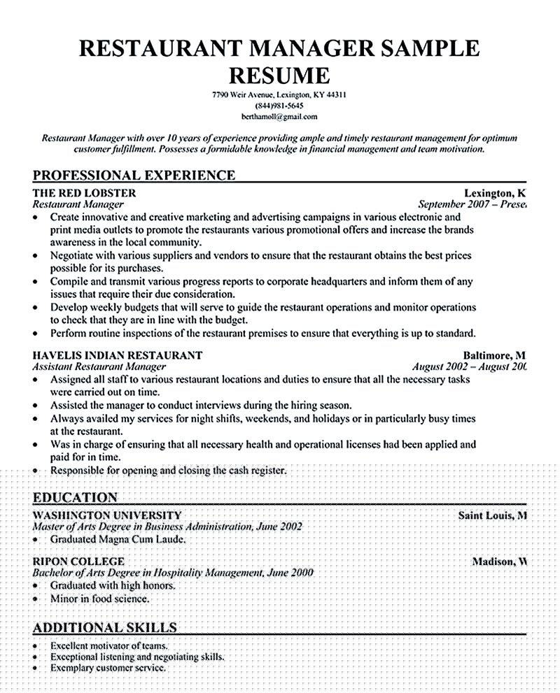 Crafting an Impressive Japanese Restaurant Manager Resume: Tips and Examples