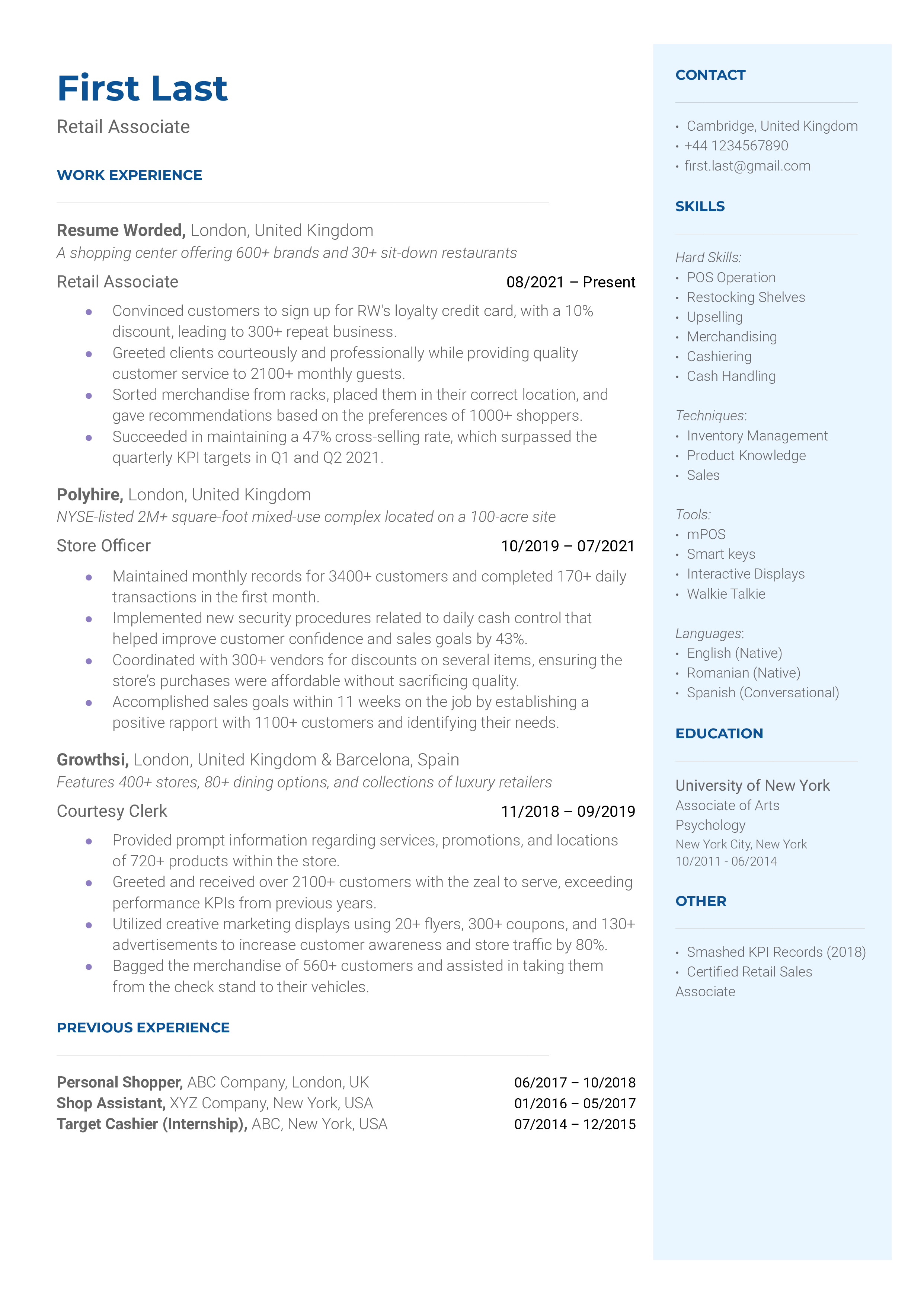 Essential Key Skills To Put On Resume For Retail Success