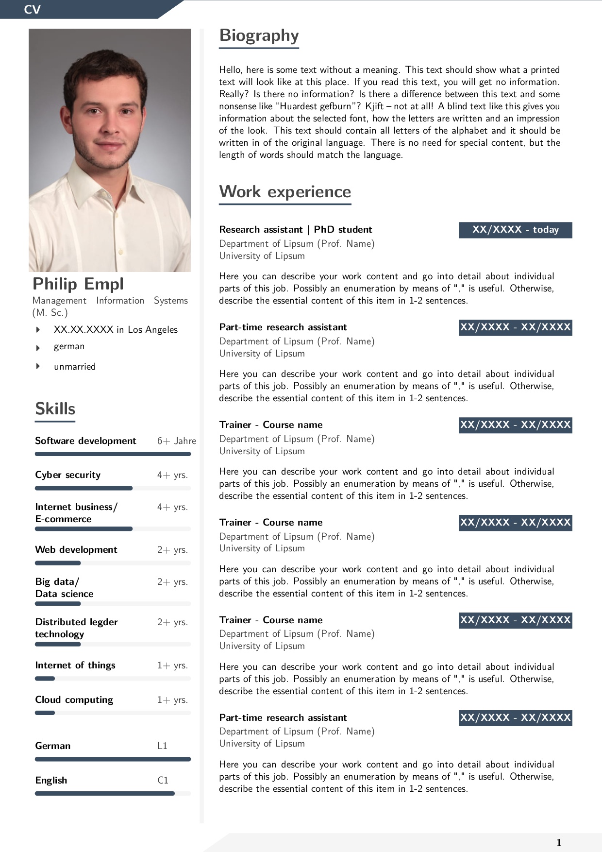 Enhance Your Job Applications with a Latex Cv Template Professional