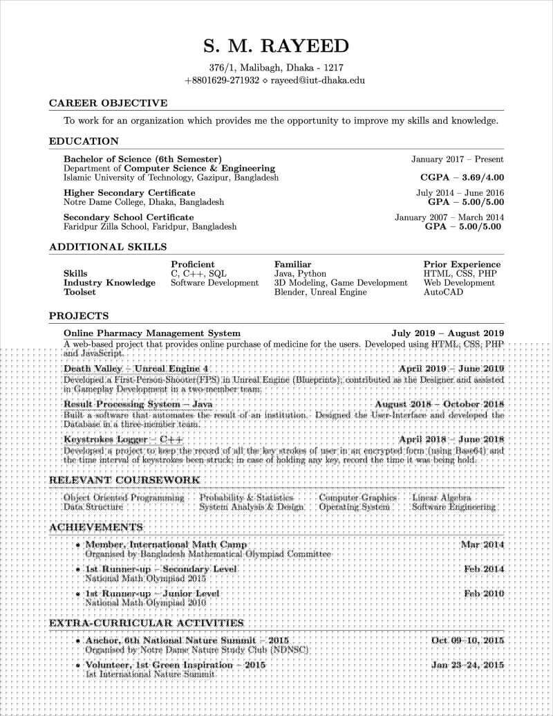 Crafting Your Future: The Ultimate LaTeX Internship Resume Template