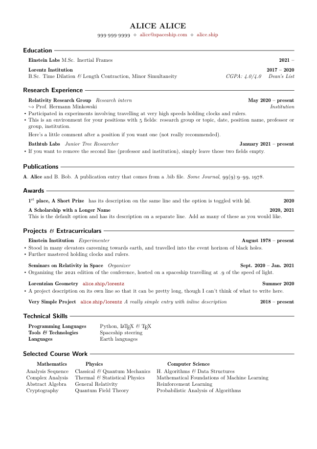 Creating a Standout Latex Resume Template Academic: Tips and Examples