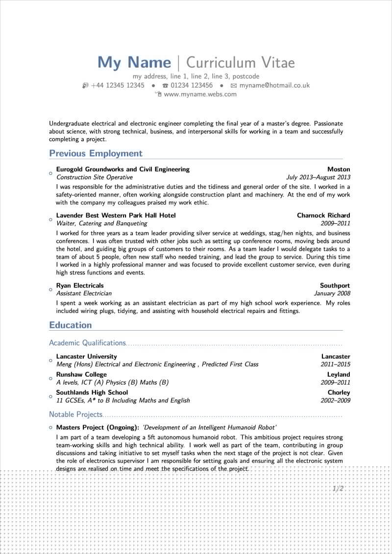 Enhance Your Job Applications with the Professional Latex Resume Template Iitb