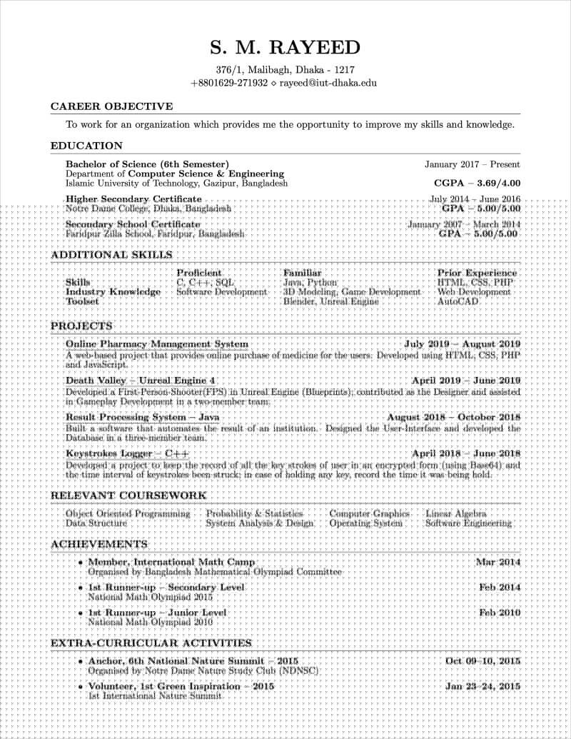 Enhance Your Job Applications with a LaTeX Resume Template MIT
