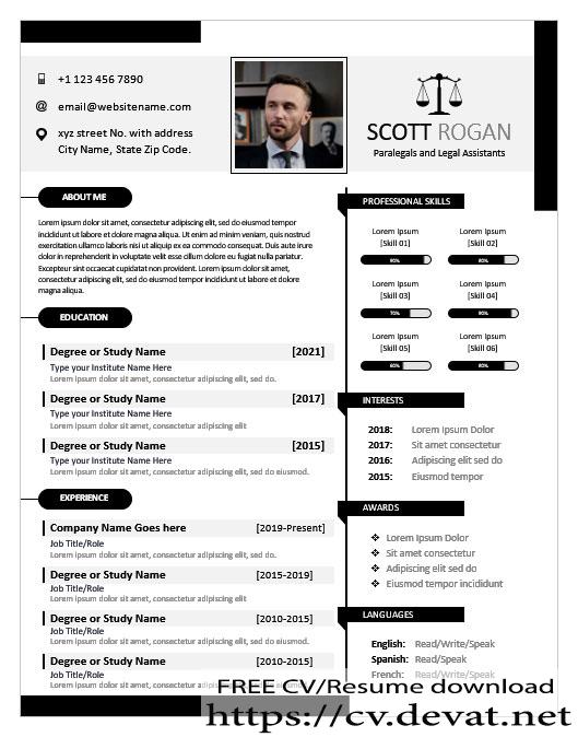 Enhance Your Job Search with a Professional Legal Resume Template Microsoft Word