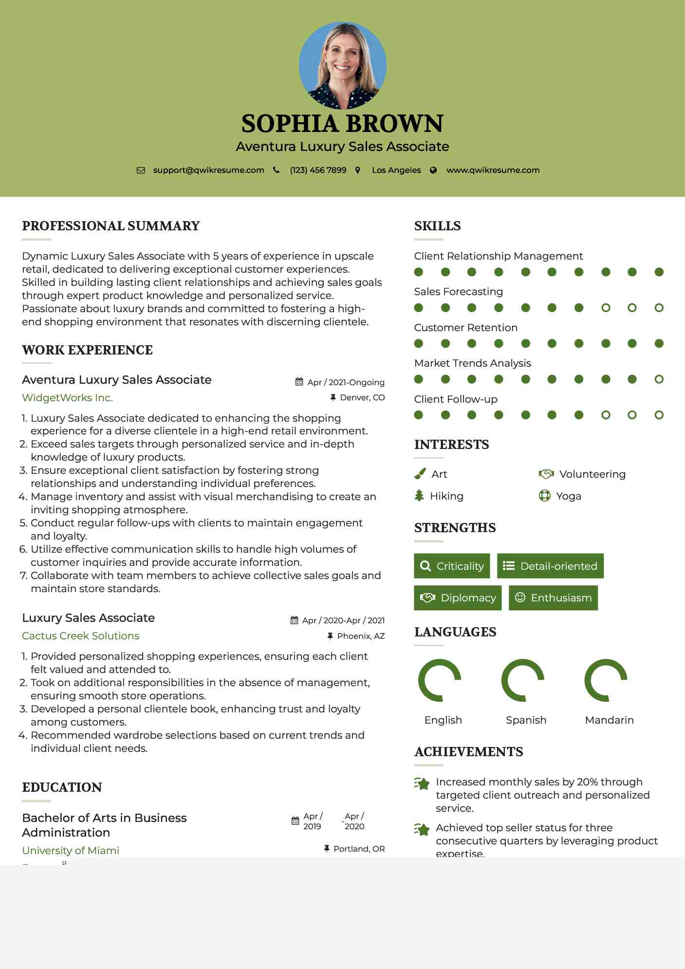 Unlocking Opportunities: A Comprehensive Luxury Sales Associate Resume Sample