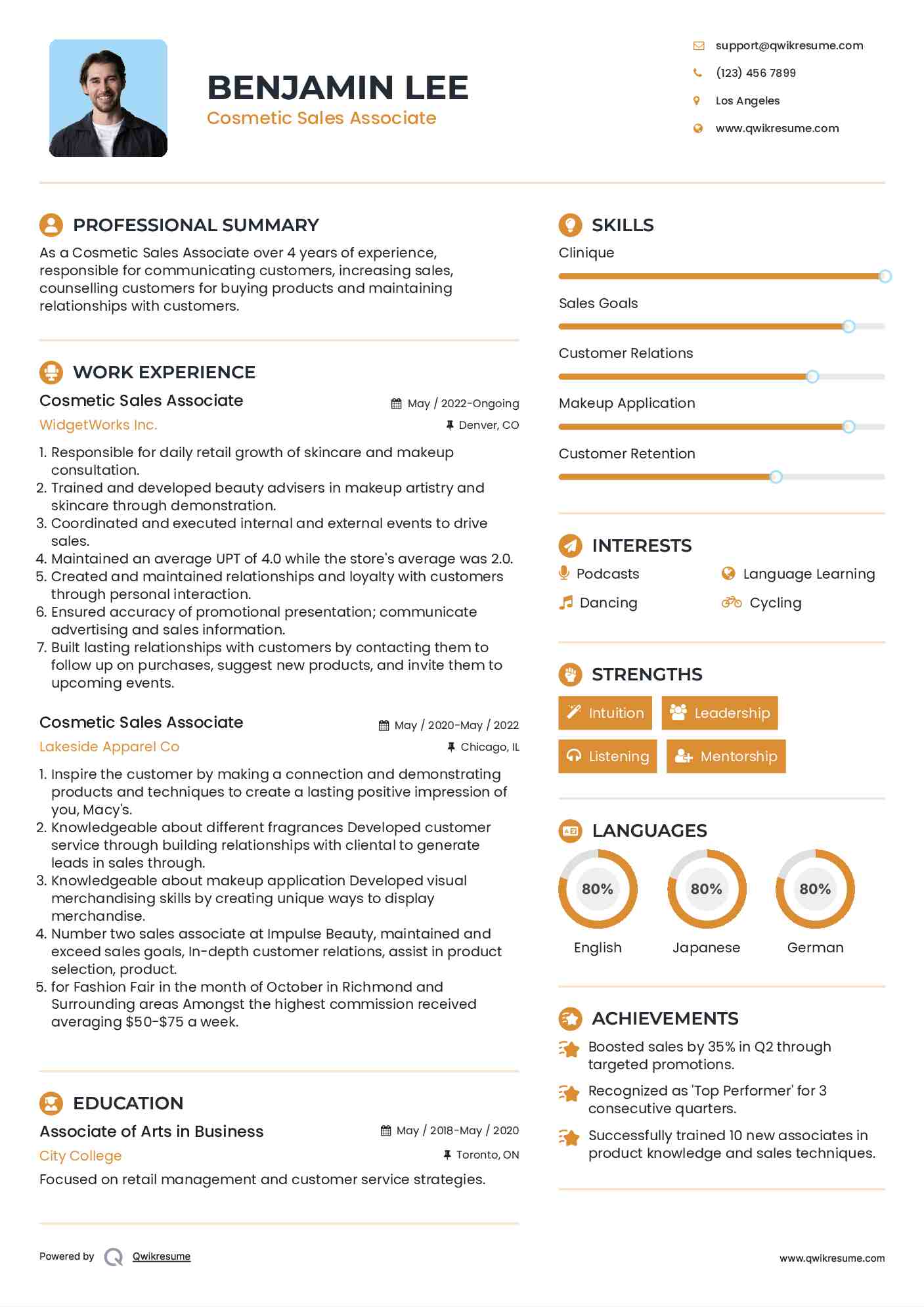 Crafting the Perfect Makeup Sales Associate Resume: Tips and Examples to Shine in Your Job Search