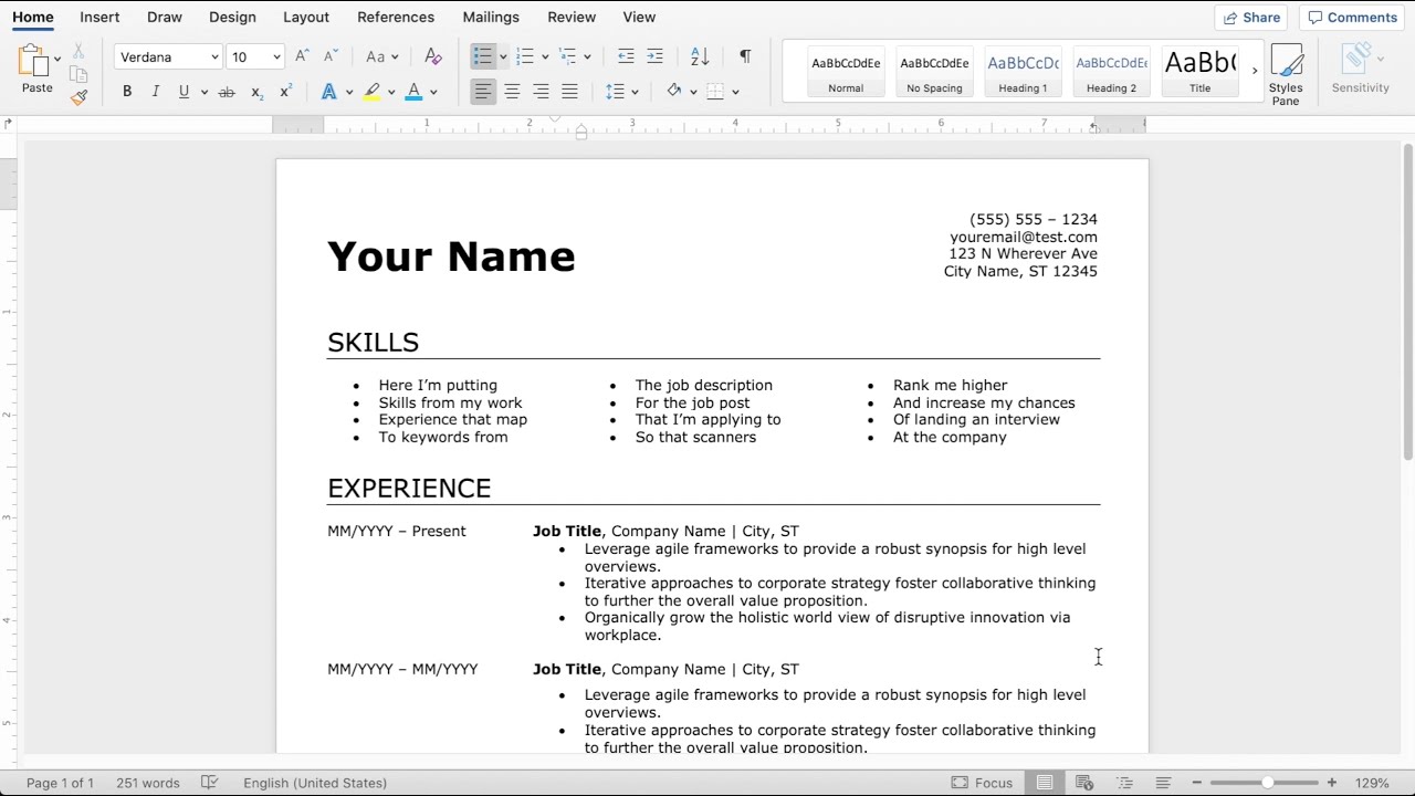 Mastering the Art of Making Resume Using Microsoft Word: A Step-by-Step Guide