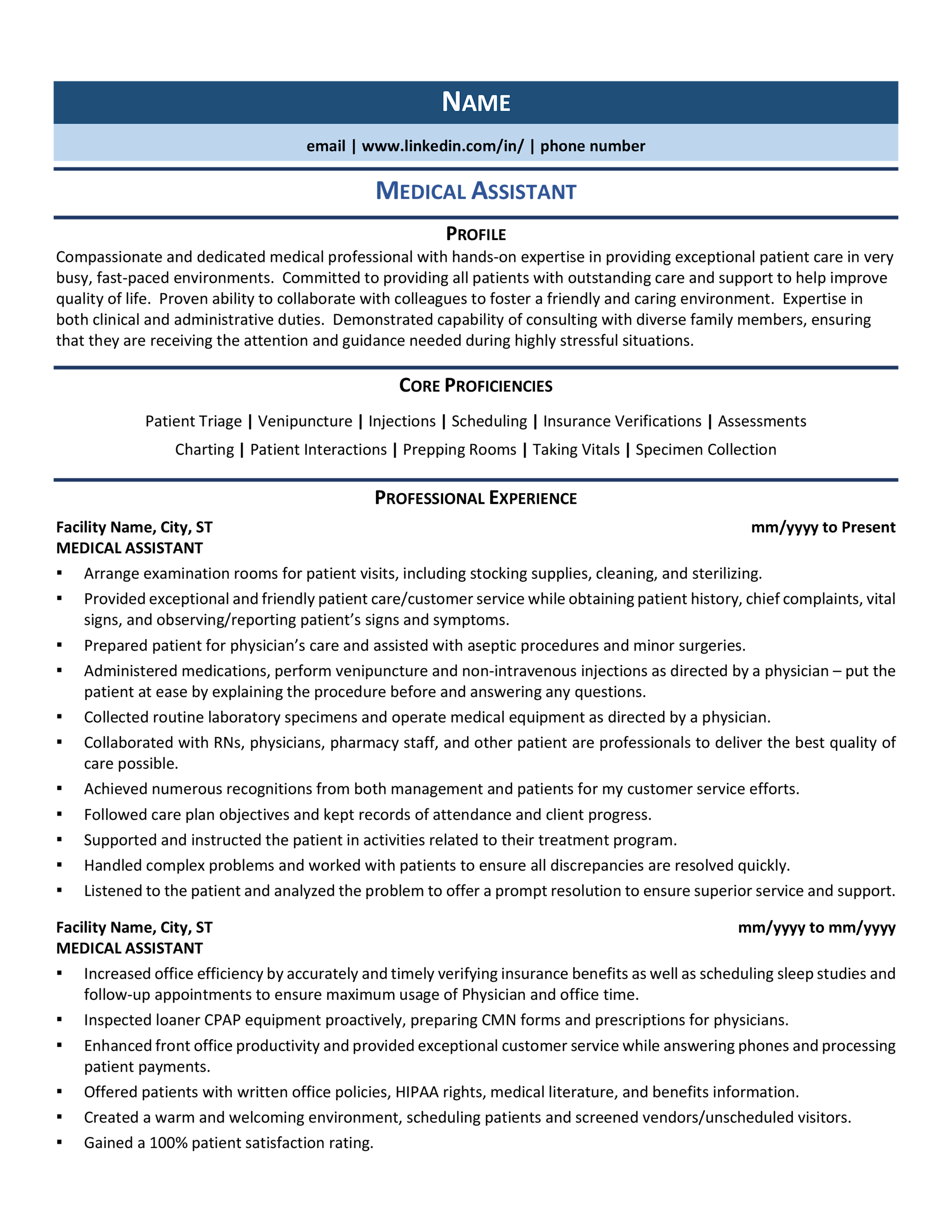 Crafting Your Career: Top Medical Assistant Resume Profile Examples to Inspire Your Job Application