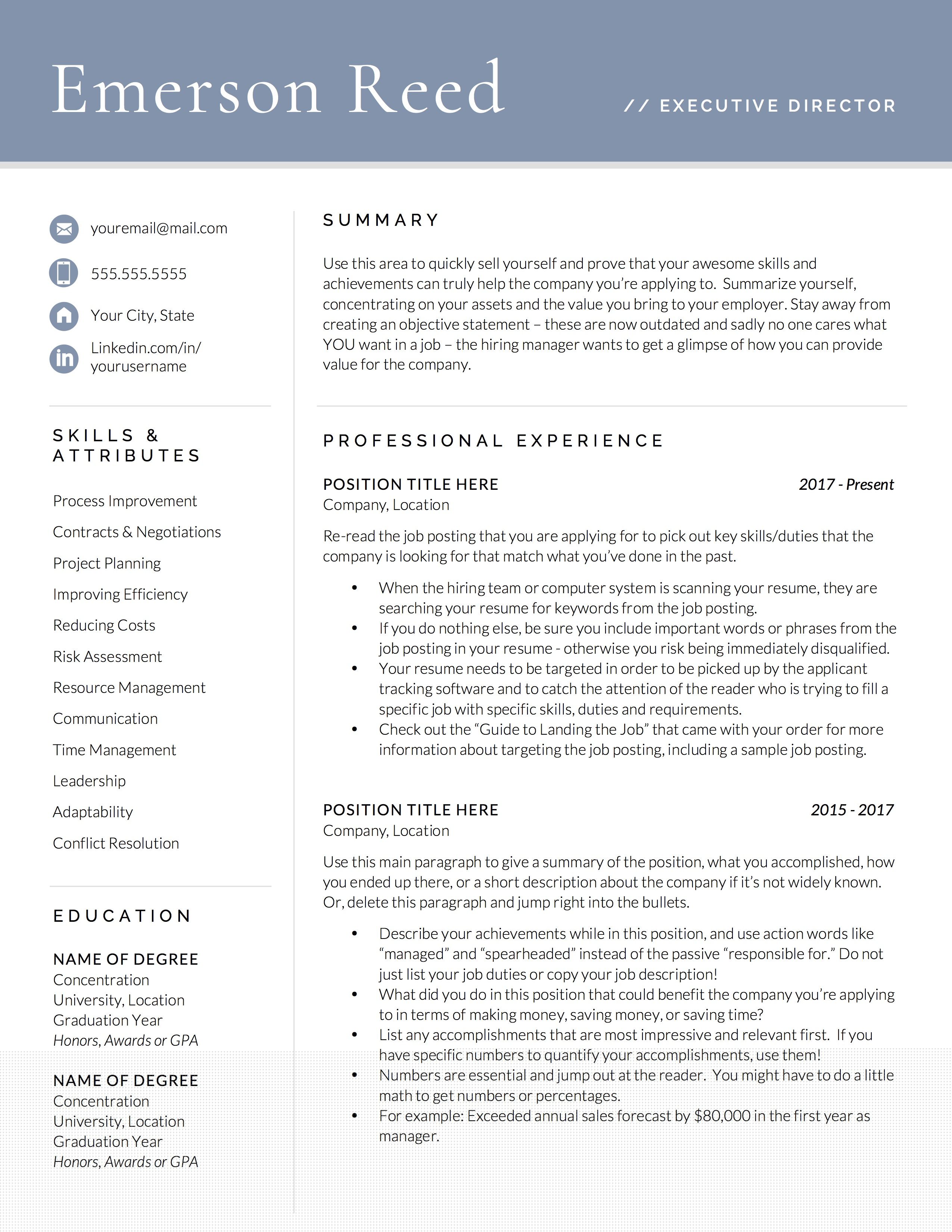 Unlock Your Career Potential with Microsoft Office Executive Resume Templates