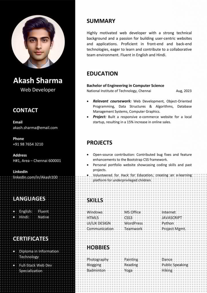 Top Microsoft Resume Templates For Freshers: Kickstart Your Career with the Perfect Template