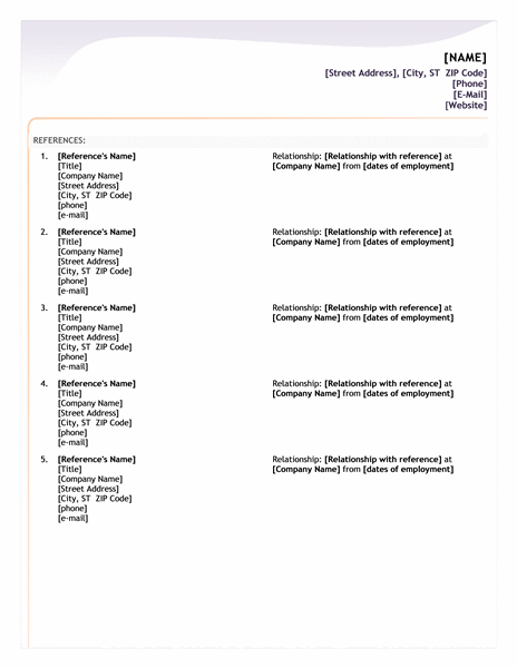 Creating a Professional Edge: Your Guide to the Microsoft Word Resume Reference Template