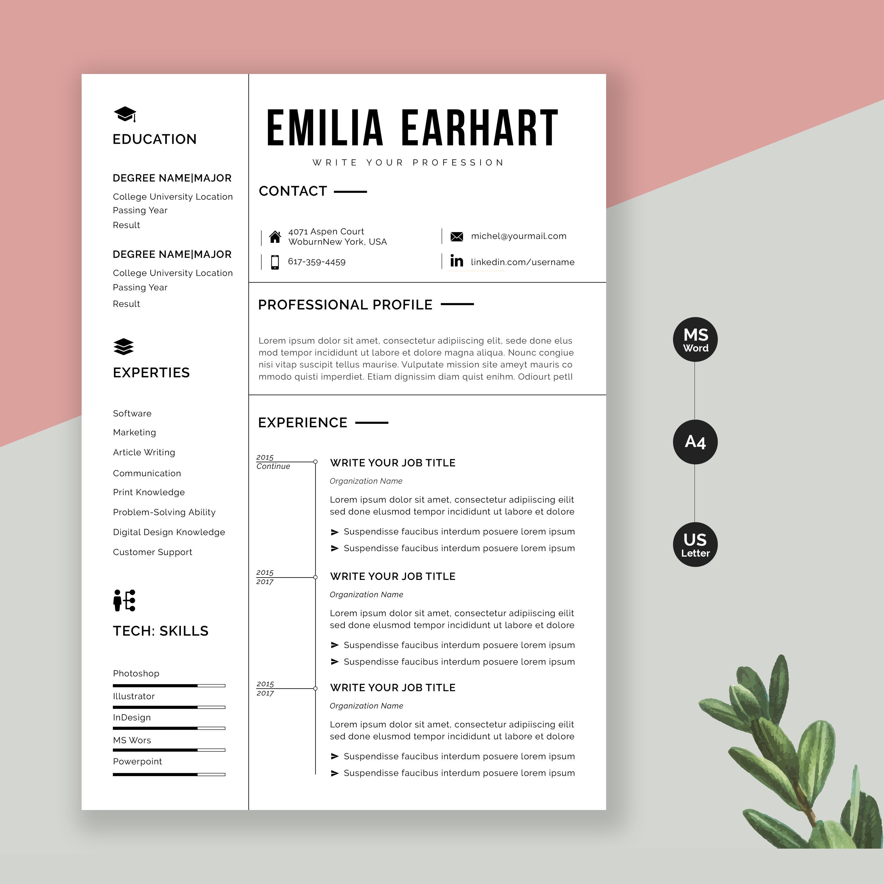 Enhance Your Job Search with Microsoft Word Resume Templates Modern