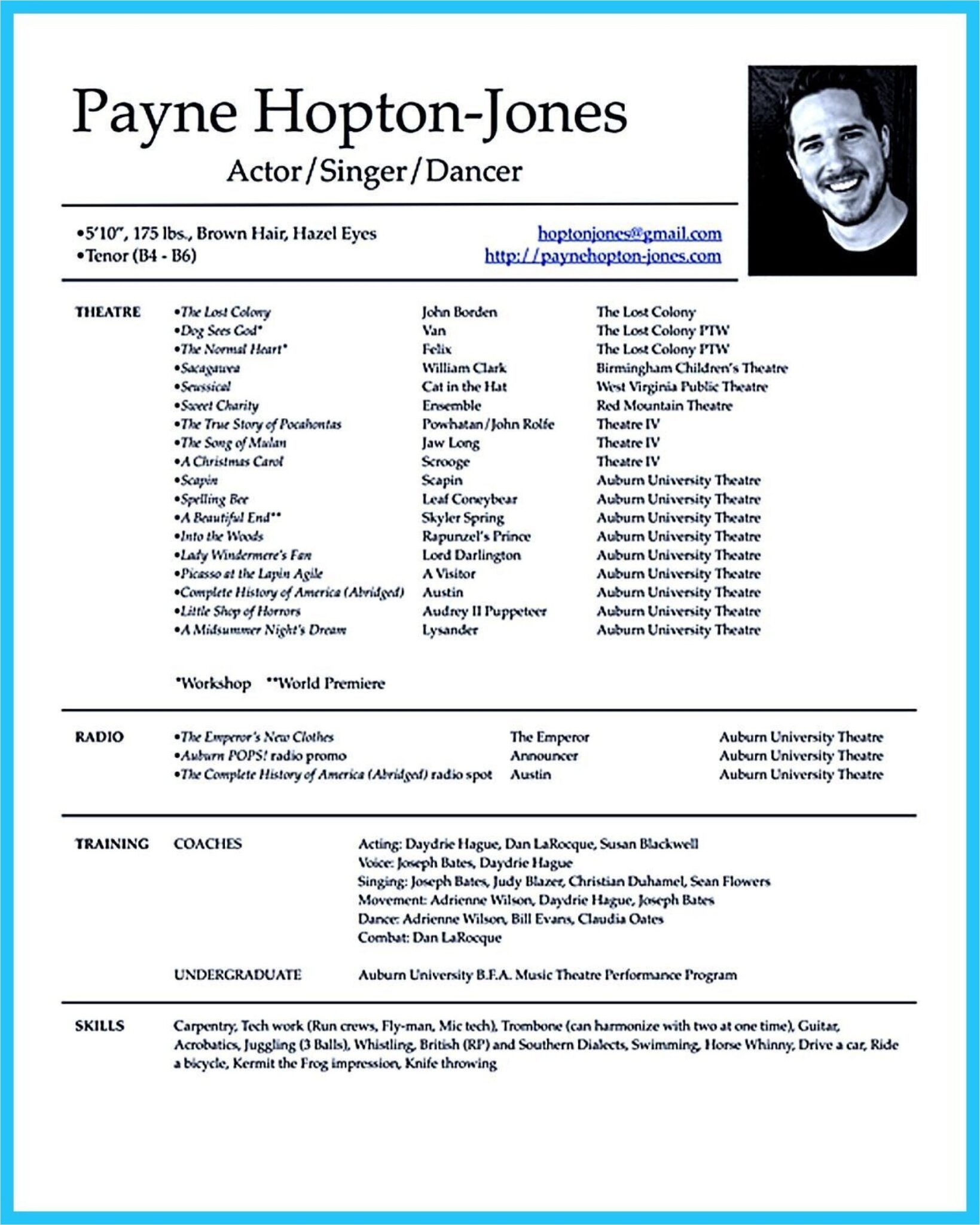 Get Ahead in Auditions: Your Ultimate Musical Theatre Resume Template Download