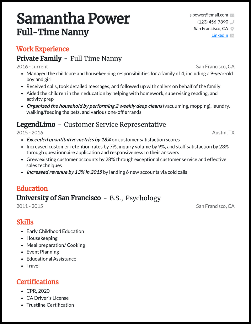 Highlighting Nanny Duties On A Resume: Tips for Showcasing Your Childcare Skills
