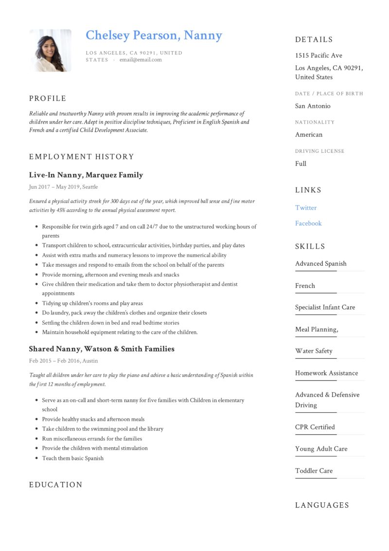 How to Effectively Highlight Your Nanny Position on Resume for Childcare Jobs