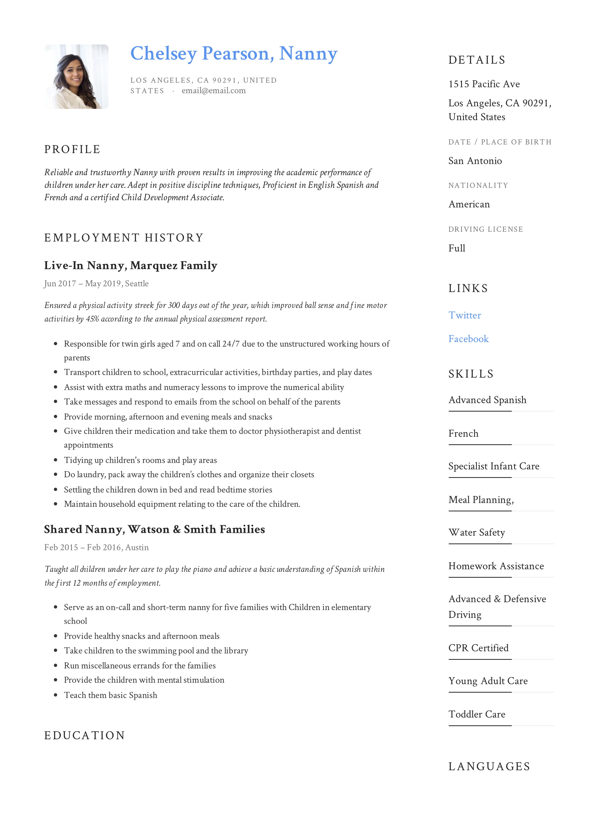 Nanny Resume In Canada: Crafting the Perfect Resume for Caregivers