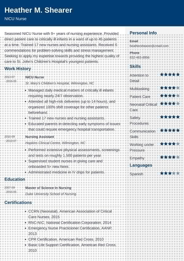 Nicu Nurse Resume Job Description: Key Skills and Responsibilities for Aspiring NICU Professionals
