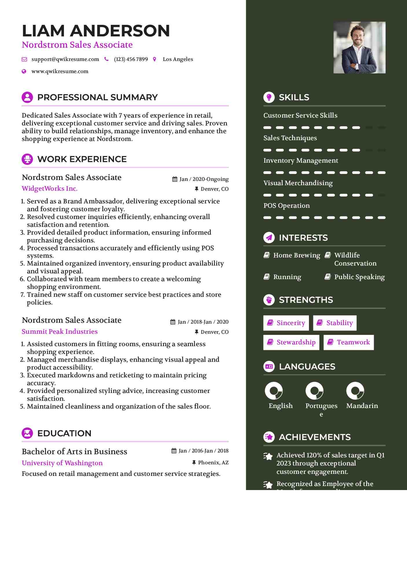 Crafting the Perfect Nordstrom Sales Associate Description Resume: Tips and Examples