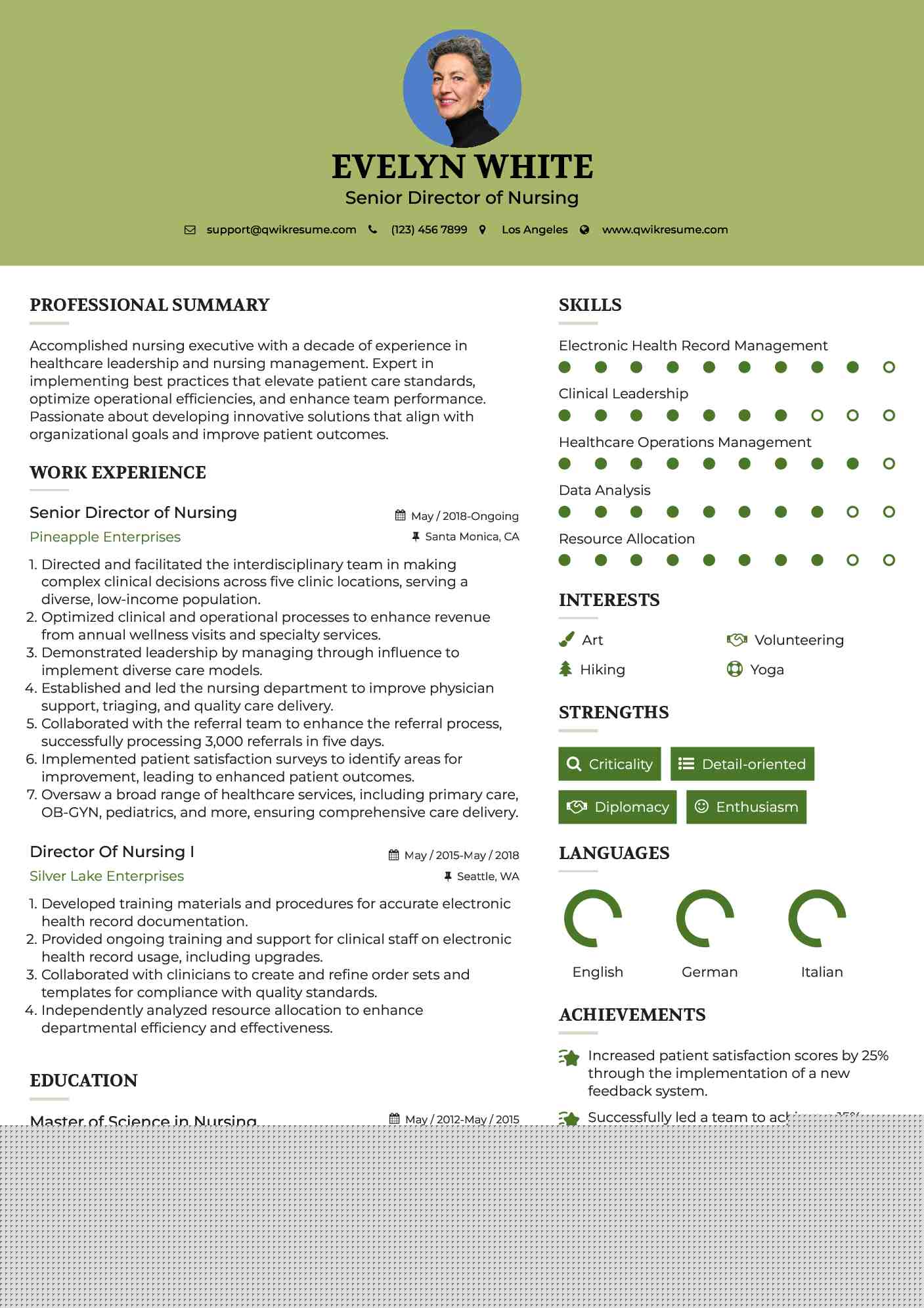 Essential Tips for Crafting an Impressive Nurse Director Resume Sample