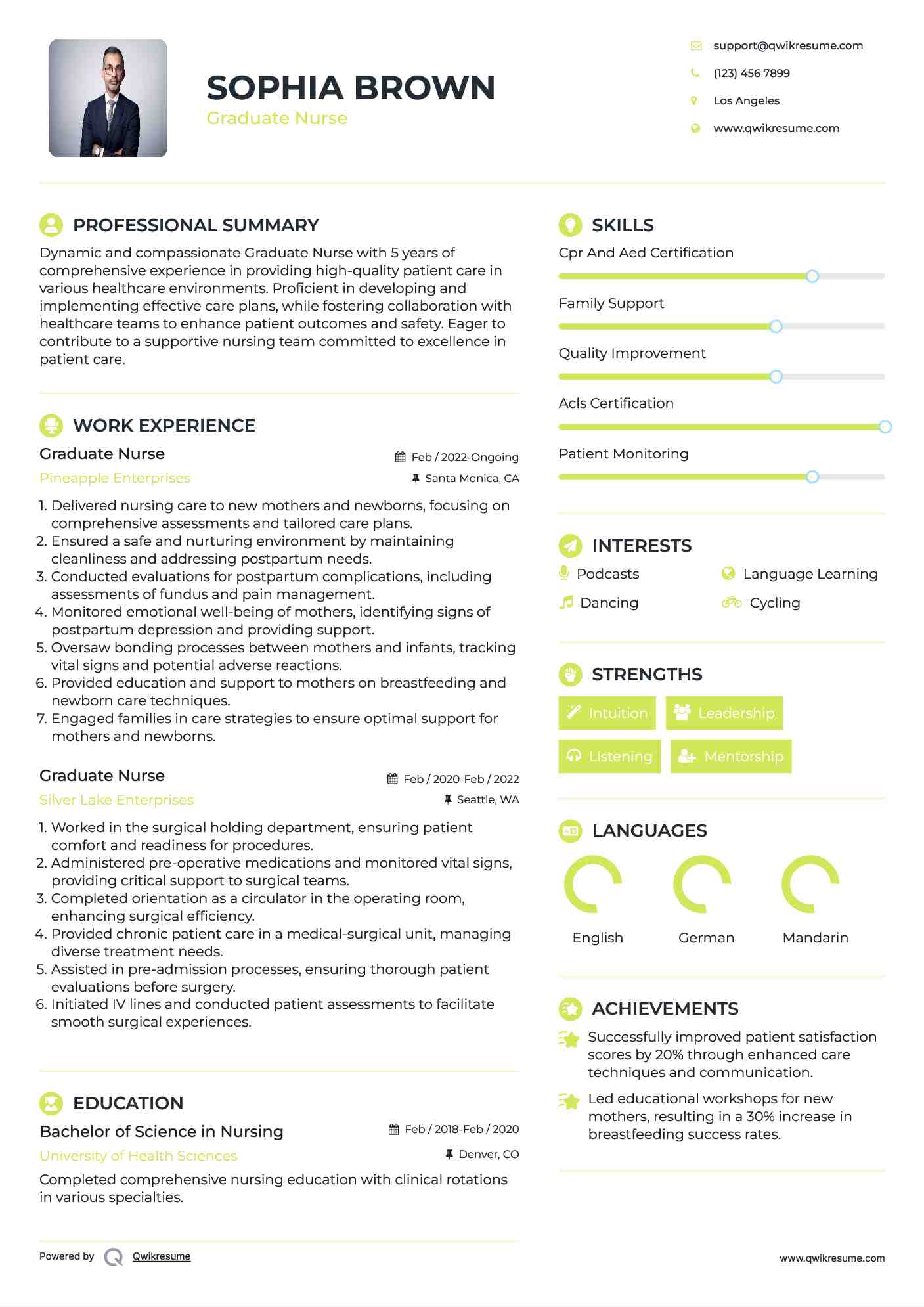 Nurse Graduate Resume Examples: Crafting the Perfect Resume for Your Nursing Career