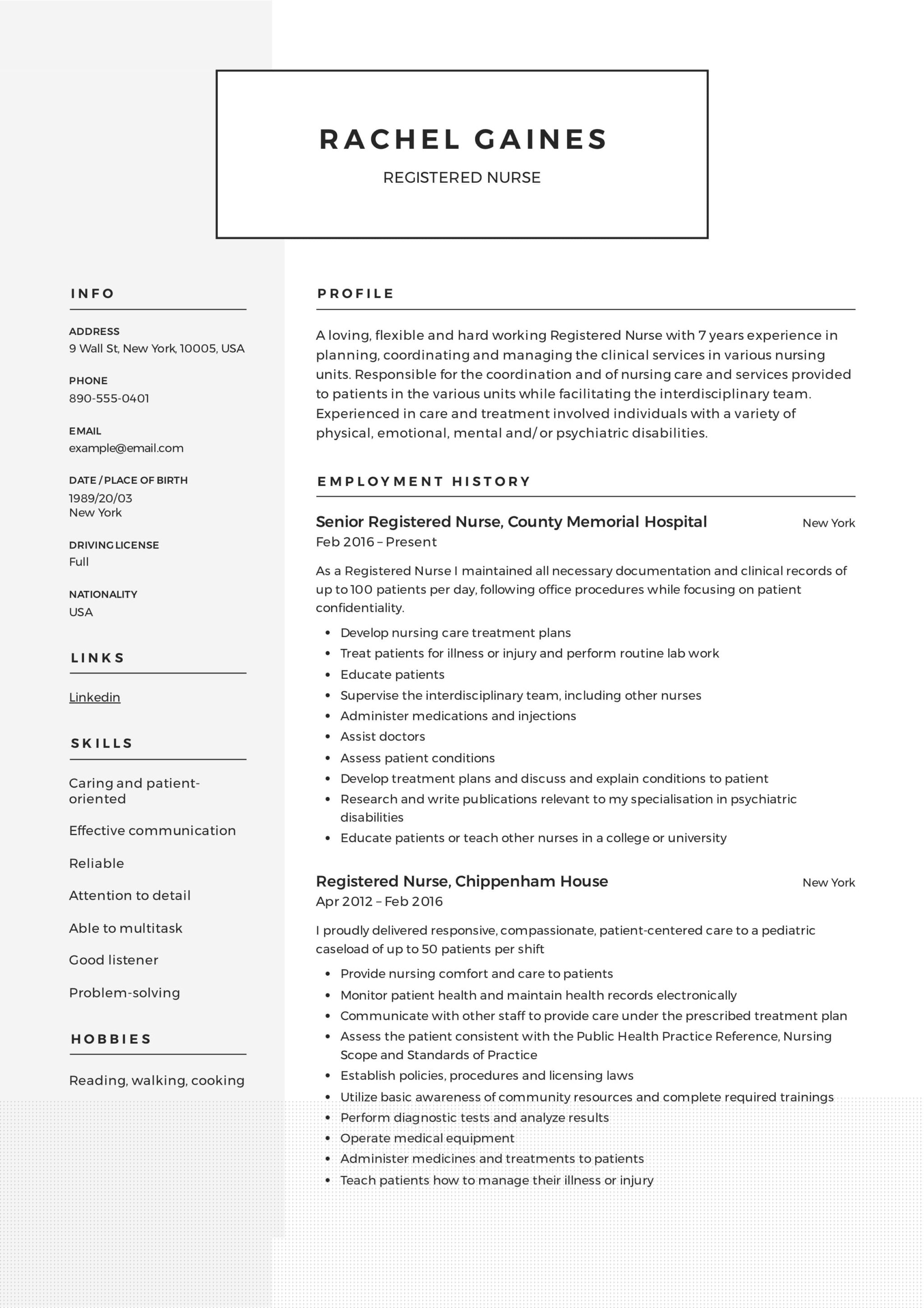 Nurse Resume 2 Years Experience: Crafting the Perfect Profile for Your Career Advancement
