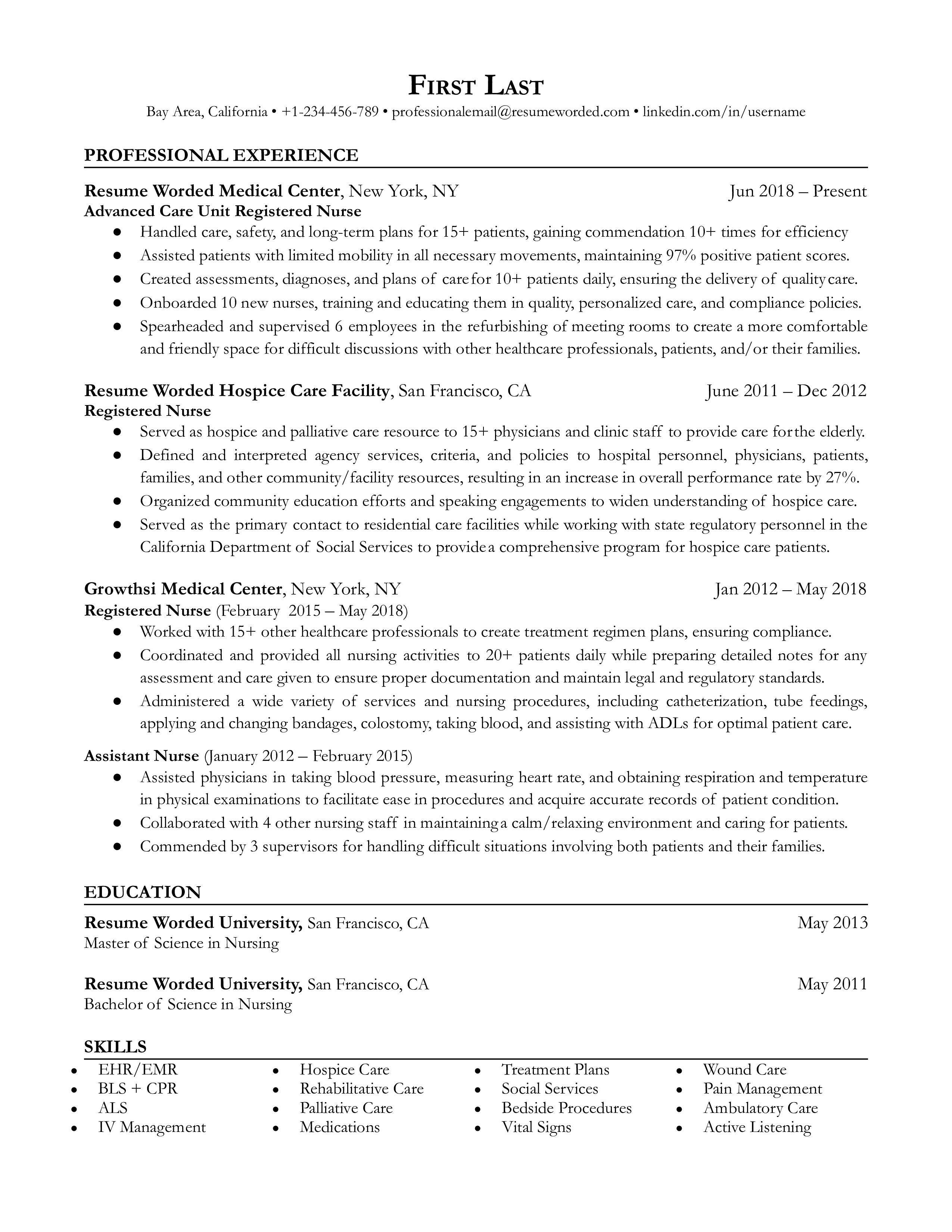 Essential Nurse Resume Bullet Points to Stand Out in Your Job Application