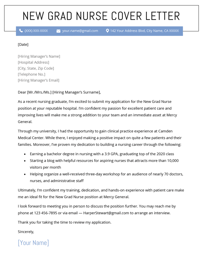 Nurse Resume Cover Letter New Grad: Crafting the Perfect Introduction to Your Care Career