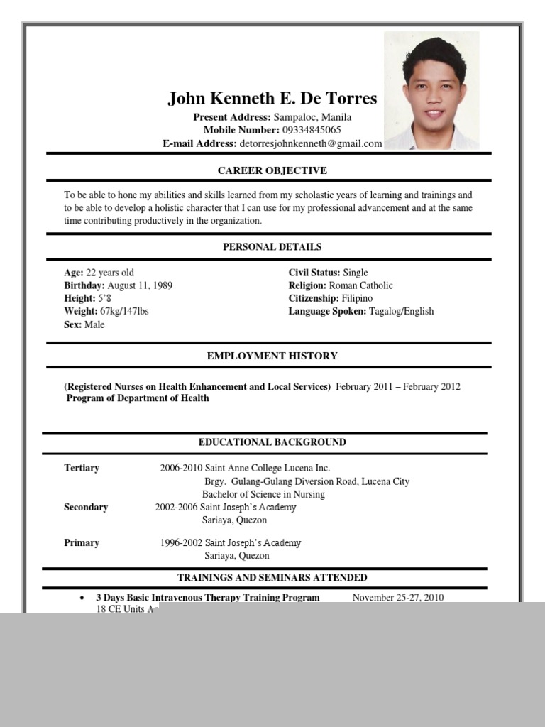 Creating an Impressive Nurse Resume in the Philippines: Tips and Examples