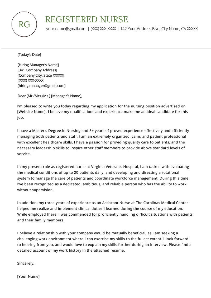 Nurse Resume Letter Sample: Crafting the Perfect Application for Your Nursing Career