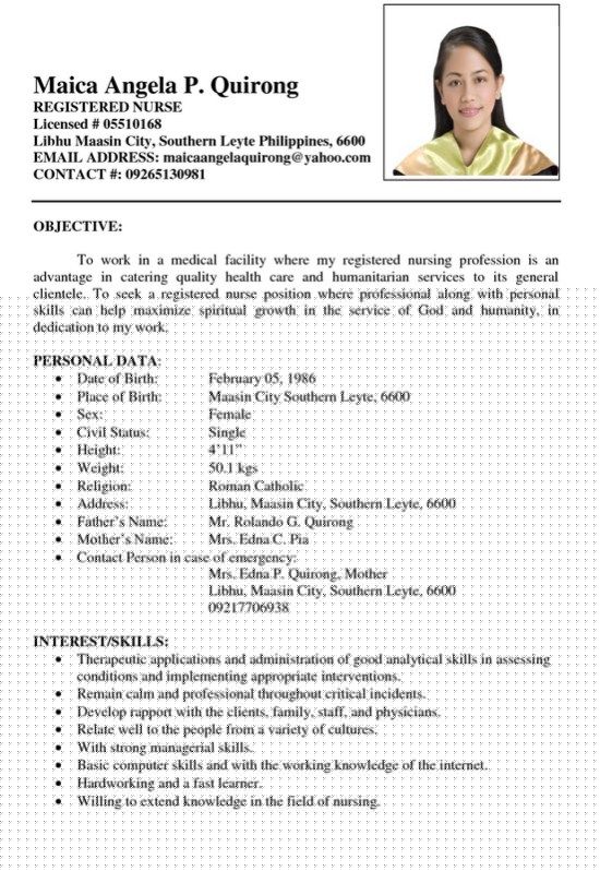 Nurse Resume Philippines Sample: Your Ultimate Guide to Crafting the Perfect Nursing CV