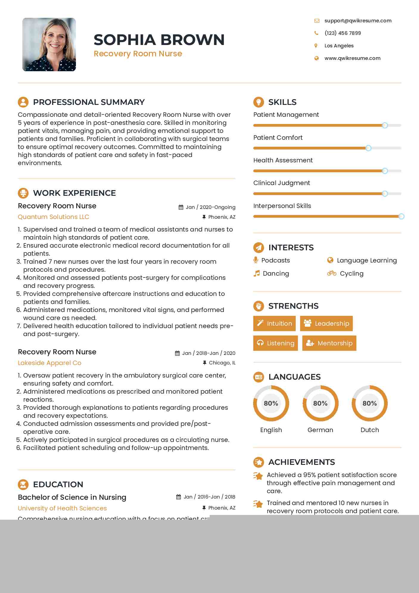 Nurse Resume Recovery Room: Crafting the Perfect CV for Your Next Opportunity