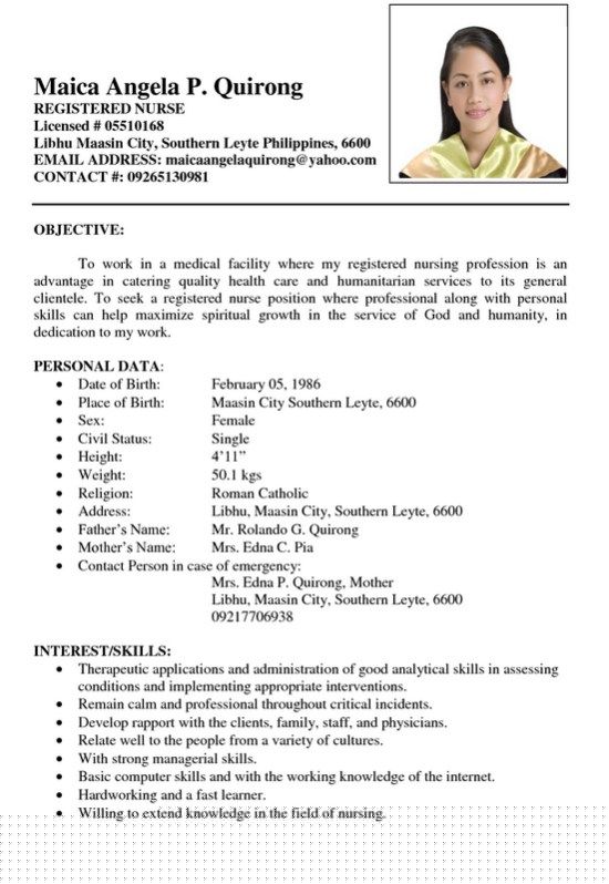 Nurse Resume Sample In The Philippines: Crafting the Perfect Application for Your Nursing Career
