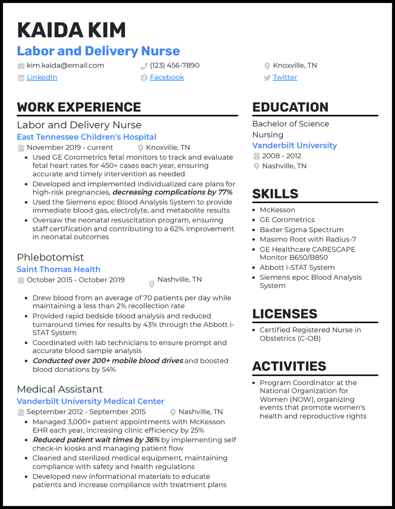How to Craft an Outstanding Nurse Resume With Experience: Tips and Examples
