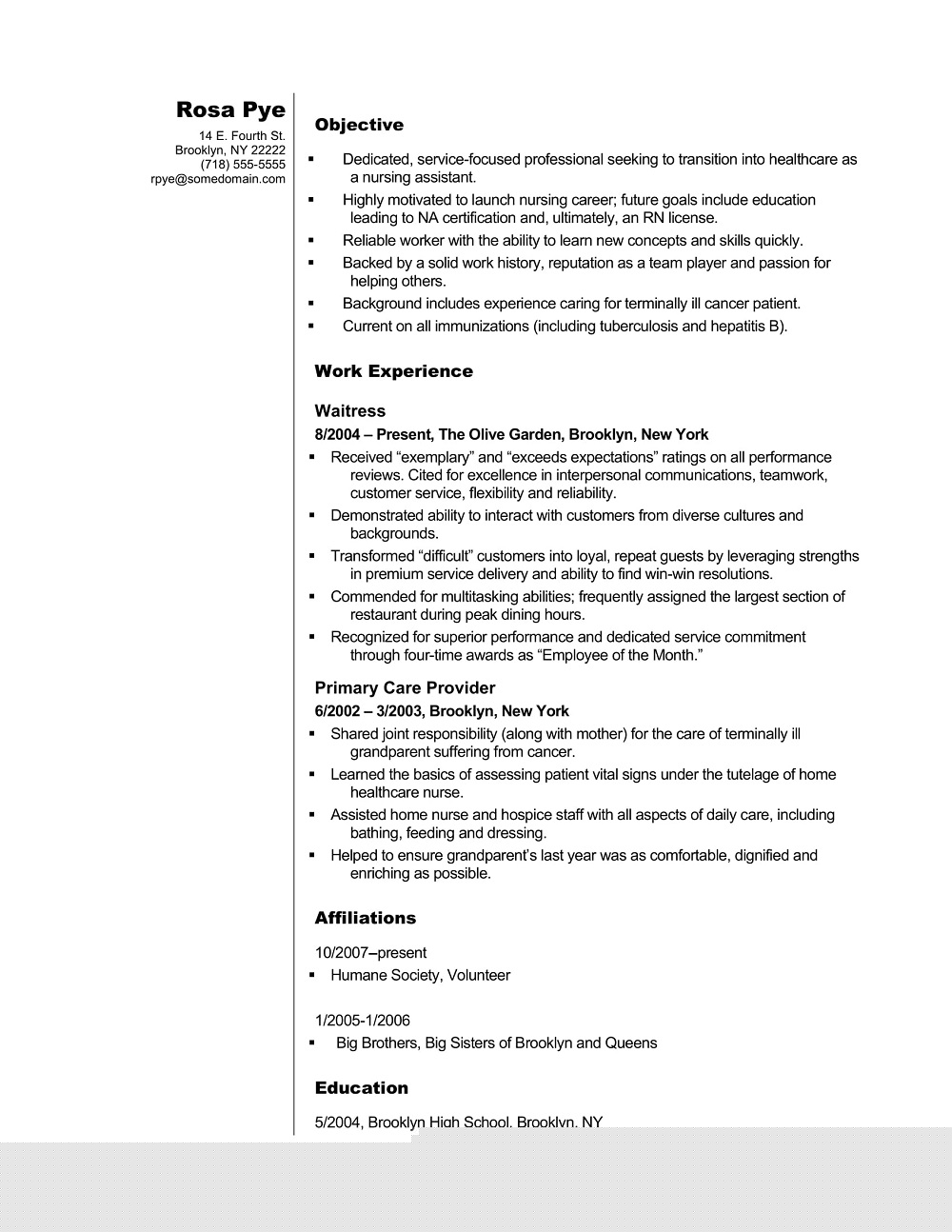 Crafting Your Career: Nursing Assistant Resume Template Microsoft Word for Success