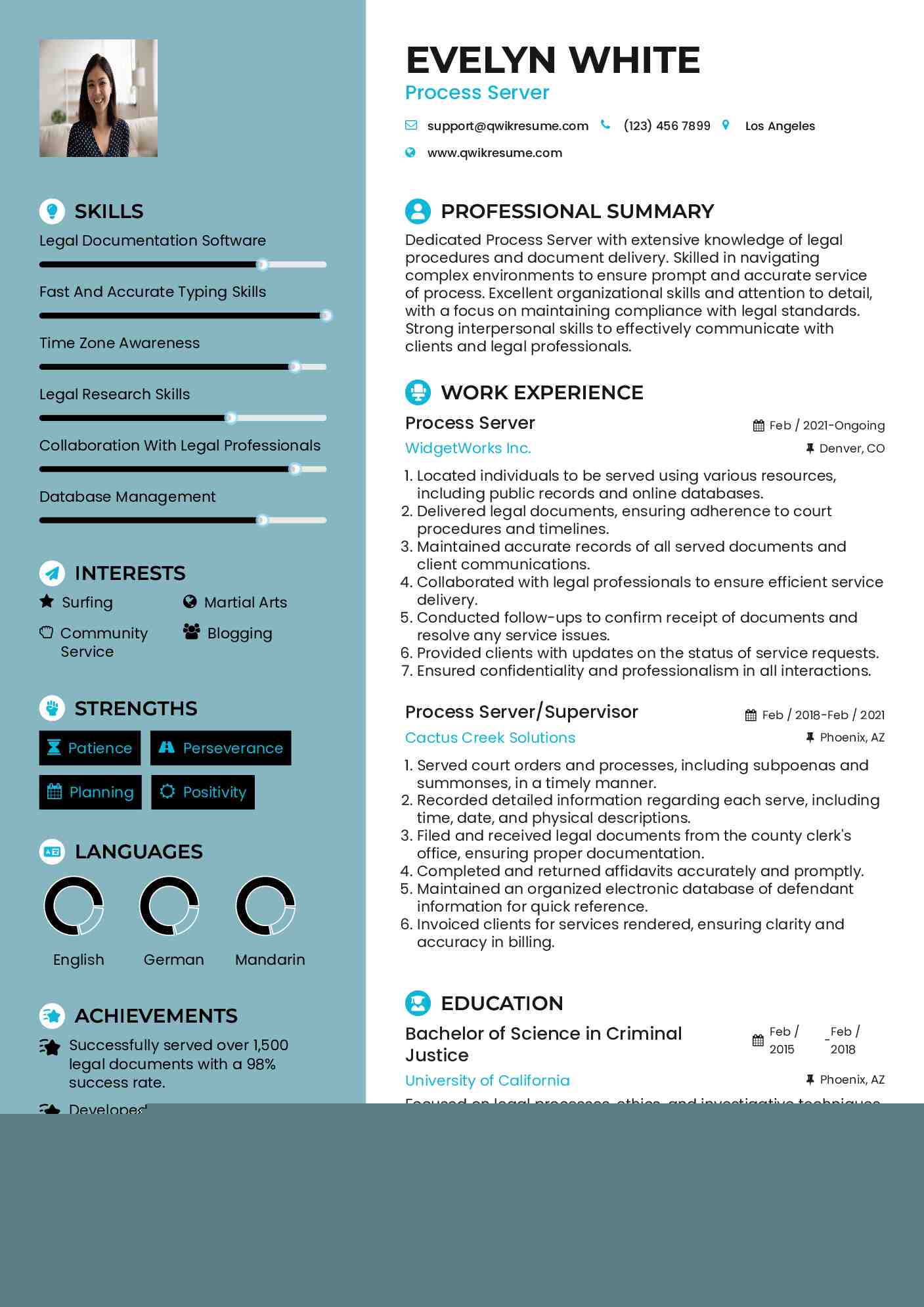 Crafting an Impressive Process Server Job Resume: Tips and Examples