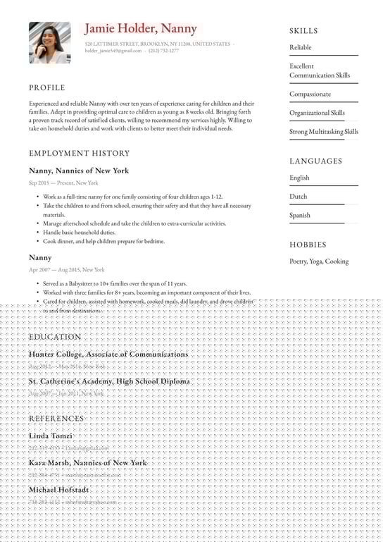 Crafting Success: Utilizing Professional Nanny Resume Templates for Your Dream Job