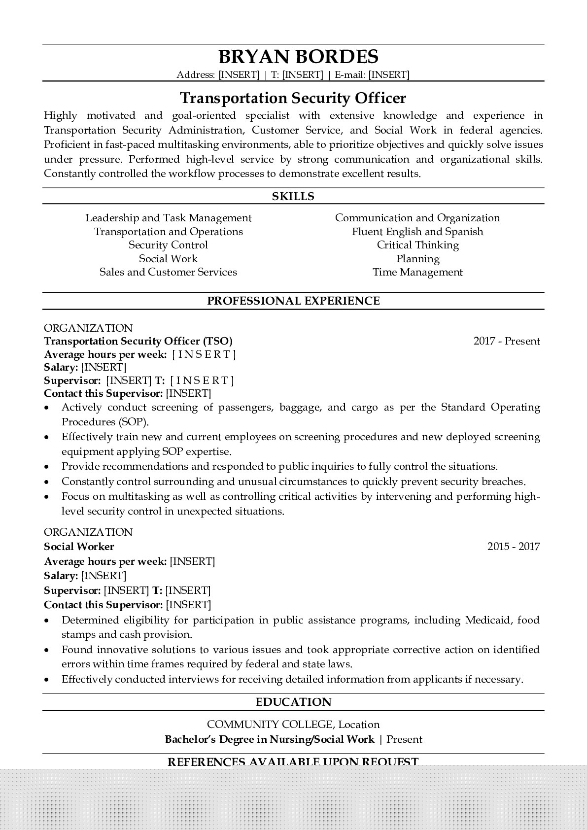 Crafting Success: A Comprehensive Guide to Using a Professional Resume Template Government