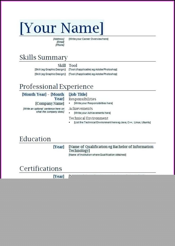 Crafting Your Career: The Ultimate Guide to Using the Professional Resume Template Microsoft Word 2010